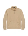 Polo Ralph Lauren Loopback Fleece Quarter-zip Sweatshirt Man Sweatshirt Beige Size L Cotton