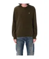 Polo Ralph Lauren Loopback Fleece Sweatishirt In Dark Loden