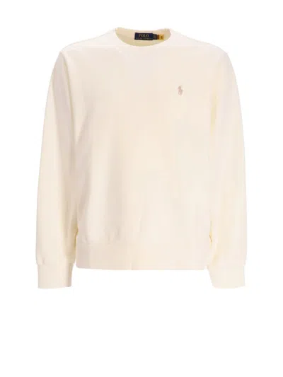 Polo Ralph Lauren Loopback Fleece Sweatshirt In Neutral