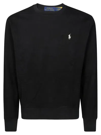 Polo Ralph Lauren Polo-pony Cotton Sweatshirt In Black
