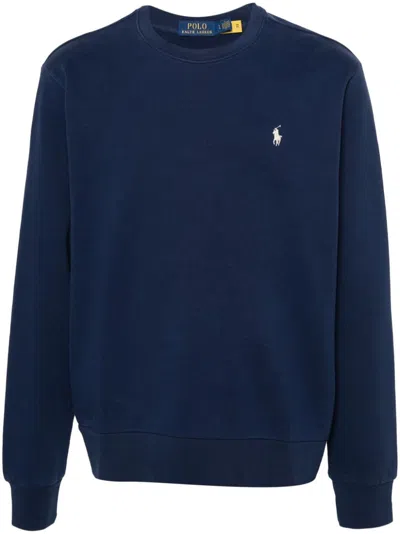 Polo Ralph Lauren Loopback Fleece Sweatshirt In Blue