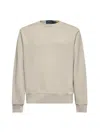 Polo Ralph Lauren Grey Loopback Cotton Sweatshirt In Grey