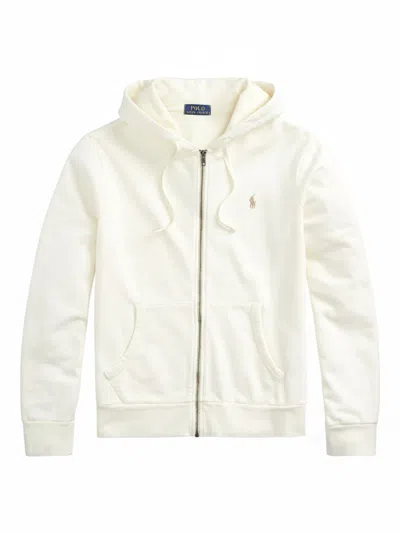 Polo Ralph Lauren Loopback Fleece Sweatshirt In White