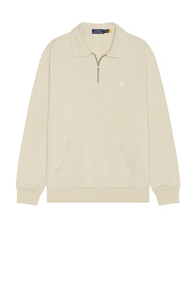 Polo Ralph Lauren Loopback Terry 1/2 Zip Sweatshirt In Stonewear Grey