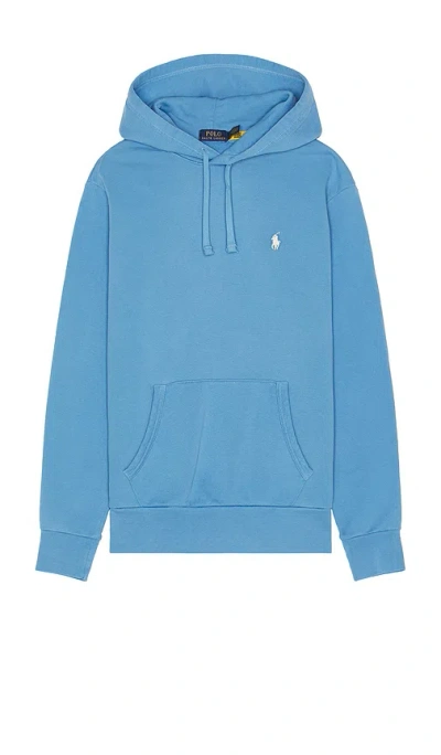 Polo Ralph Lauren Loopback Terry Hoodie In Blue Orbit