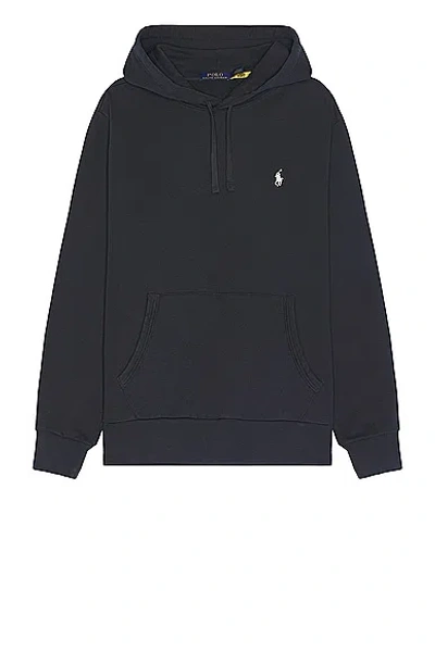Polo Ralph Lauren Loopback Terry Hoodie In Faded Black Canvas