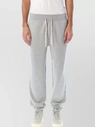 Polo Ralph Lauren Loose Fit Cotton Jogging Pants With Elastic Cuffs In Grey