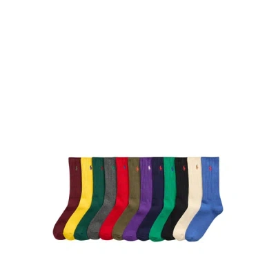 Polo Ralph Lauren Lot De Douze Paires De Chaussettes In Multi