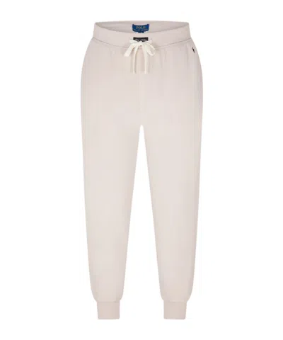 Polo Ralph Lauren Lounge Closed Hem Tapered Joggers In White