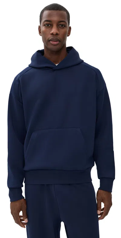 Polo Ralph Lauren Lounge Jersey Hoodie Refined Navy In Blue