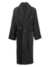 Polo Ralph Lauren Pony-motif Dressing Gown In Black