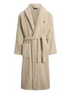 Polo Ralph Lauren Shawl-collar Terry Bathrobe In Neutral