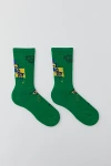 POLO RALPH LAUREN LOVE PEACE PARIS CREW SOCK IN GREEN, MEN'S AT URBAN OUTFITTERS