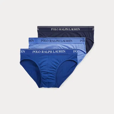 Polo Ralph Lauren Low-rise Brief 3-pack In Blue