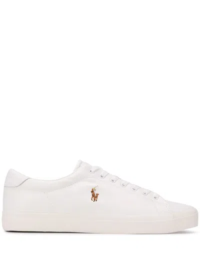Polo Ralph Lauren Low Top Contrast Logo Sneakers In White