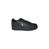 Polo Ralph Lauren Low-top Sneakers With Minimalistic Detailing And Smooth Finish In Black