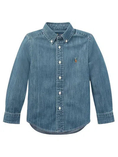 Polo Ralph Lauren Kids' Ls Bd Tops Shirt In Blue