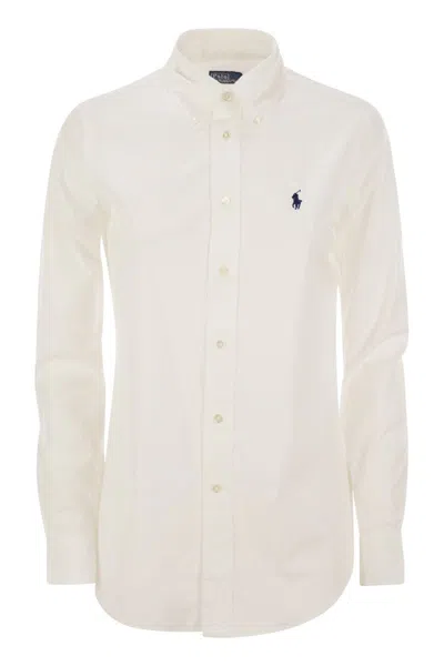 Polo Ralph Lauren Ls Brkn St Long Sleeve Button Front Shirt In White
