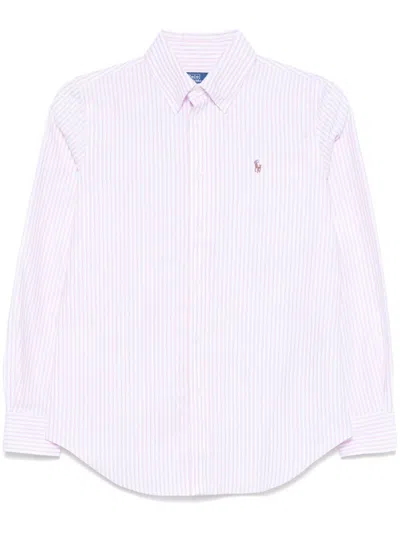 Polo Ralph Lauren Ls Brkn St Long Sleeve Button Front Shirt In Gray