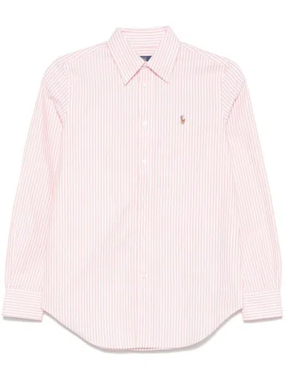Polo Ralph Lauren Long Sleeve Button Front Shirt In Pink