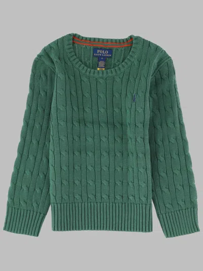 Polo Ralph Lauren Ls Cable Cn-tops-sweater In Green