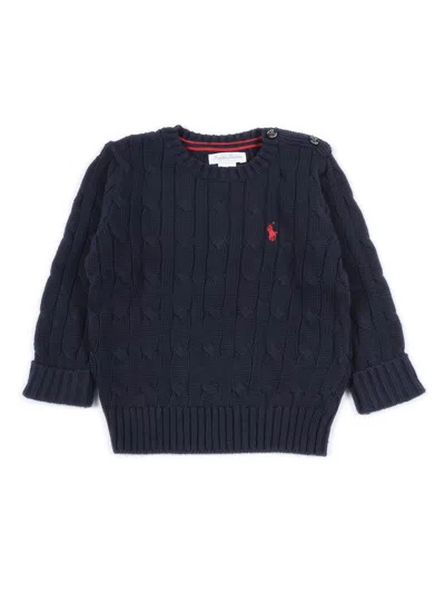 Polo Ralph Lauren Ls Cable Cn-tops-sweater In Blue