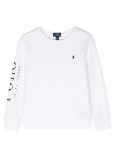 Polo Ralph Lauren Kids' Ls Cn Knit Shirts Sweatshirt In White