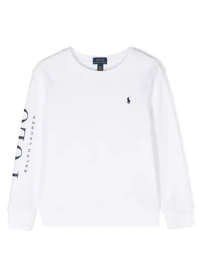 Polo Ralph Lauren Kids' Polo Pony Jersey Sweatshirt In White
