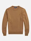 Polo Ralph Lauren Long Sleeve Pullover In Brown