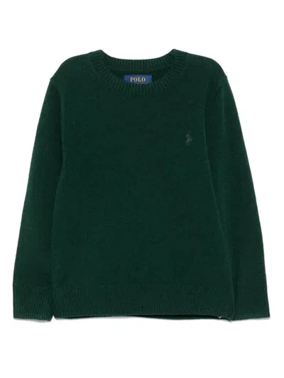 Polo Ralph Lauren Kids' Ls Cn Tonal Sweater Pullover In Green