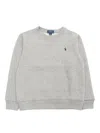 Polo Ralph Lauren Teen Embroidered Logo Sweatshirt In Gray
