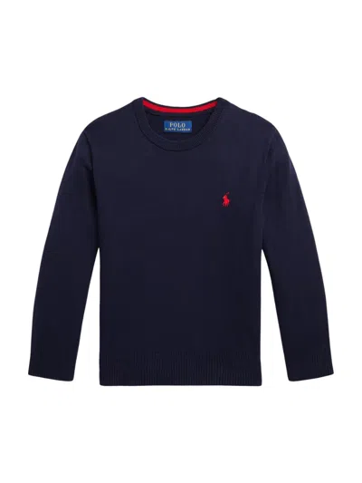 POLO RALPH LAUREN LS CN TOPS SWEATER,323.799887.031 031 RL NAVY C3822