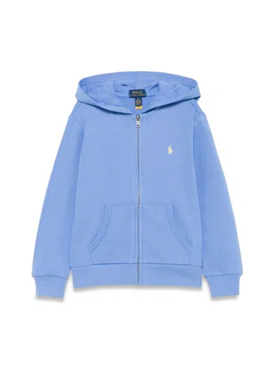 Polo Ralph Lauren Kids' Ls Fz Hood-knit Shirts-sweatshirt In Blue