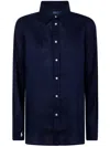 Polo Ralph Lauren Ligh Stretch Long Sleeve Button Front Shirt In Blue