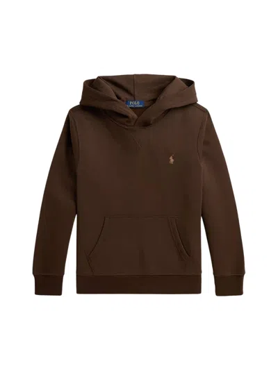 Polo Ralph Lauren Ls Po Hood-tops-knit In Brown