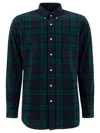 Polo Ralph Lauren Button-down Collar Logo-embroidered Checked Brushed-cotton Oxford Shirt In Green