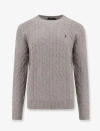 Polo Ralph Lauren Wool An Cashmere Cable Knit Sweater In Gray