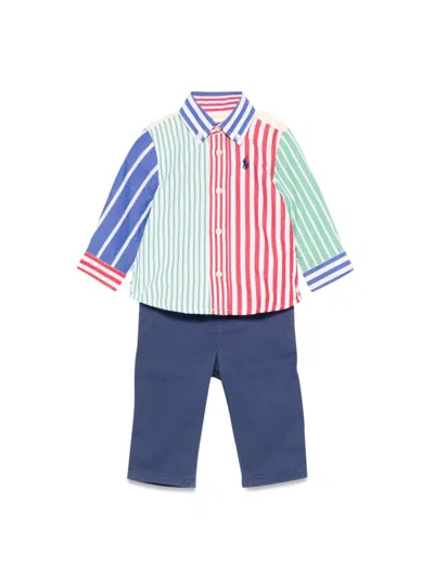 Polo Ralph Lauren Babies' Lsfnshtptset-setspant Set In Multicolour