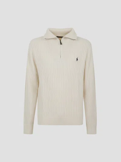 Polo Ralph Lauren Lstxtblkhzpp-long Sleeve-pullover In White