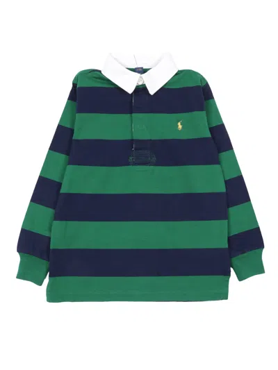 Polo Ralph Lauren Kids' Lsydrugbym8-knit Shirts-rugby In Green
