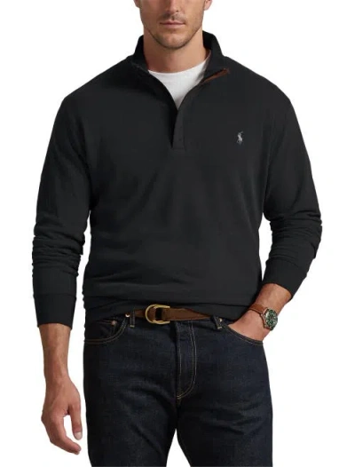 Polo Ralph Lauren Luxe 1/4-zip Pullover In Black