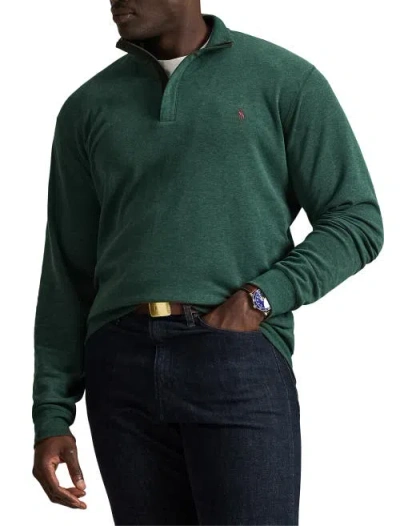 Polo Ralph Lauren Luxe 1/4-zip Pullover In Green