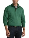 Polo Ralph Lauren Men's Big & Tall Luxury Jersey Quarter-zip Pullover In Vernon Green