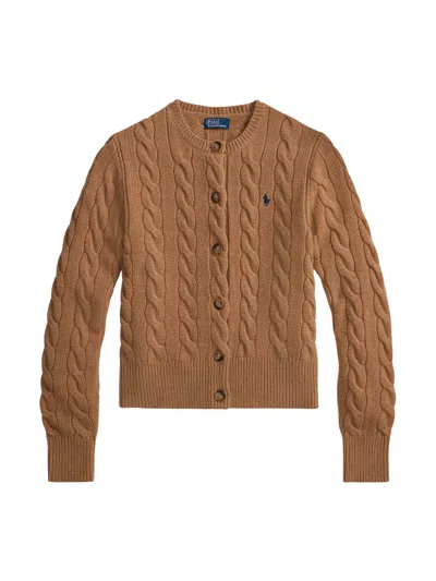 Polo Ralph Lauren Luxurious Wool Cashmere Blend Sweater In Brown