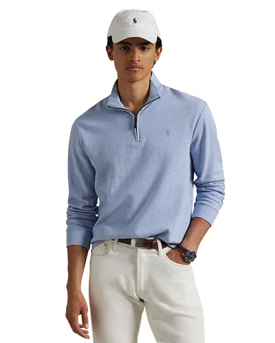 Polo Ralph Lauren Luxury Double Knit Jacquard Pullover In Blue