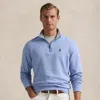 Polo Ralph Lauren Double Knit Jersey Half Zip Pullover In Isle Heather