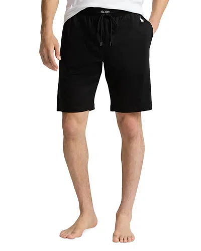 Polo Ralph Lauren Mercerized Cotton Pajama Shorts In Black
