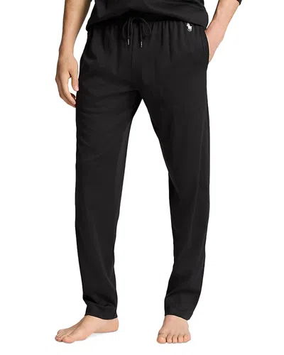 Polo Ralph Lauren Luxury Mercerized Cotton Patch Pocket Pajama Pants In Black