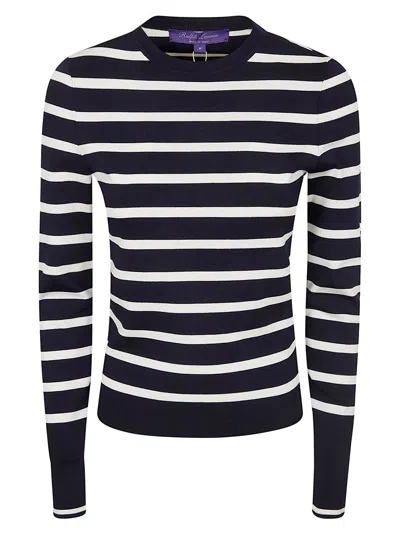 Polo Ralph Lauren Luxury Silk Blend Sweater For Women In Blue