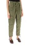 Polo Ralph Lauren Green Cargo Tapered Pants With Drawstring In Lyocell Blend Woman In Multi